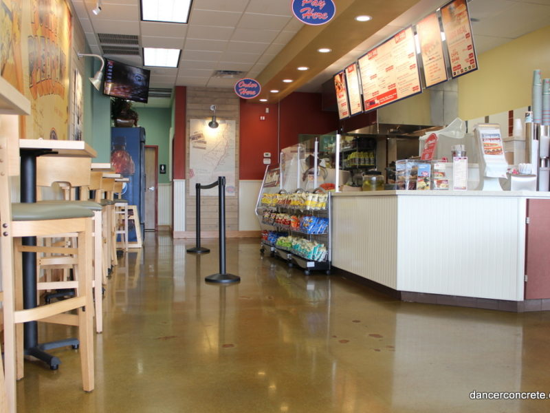 Polished Concrete Floor at Jersey Mike's