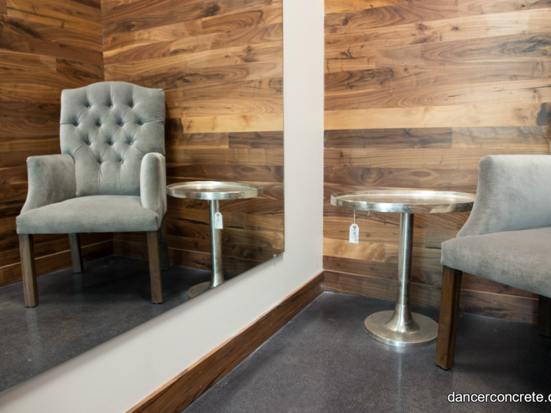 Polished Concrete Floors with Penetrating Dye for Women's boutique