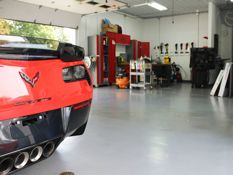 Solid Epoxy floor Shine Premiere Auto Detailing Van Wert, Ohio