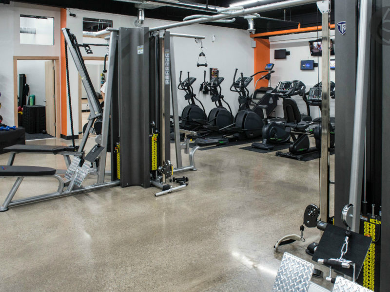 polished concrete floor for gym in fort wayne