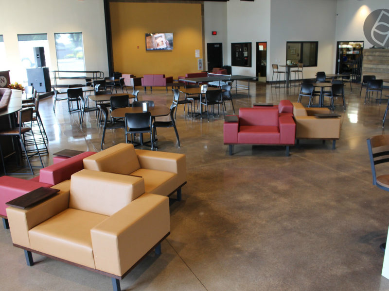 Polished and Stained Concrete flooring project University of Northwestern, Ohio