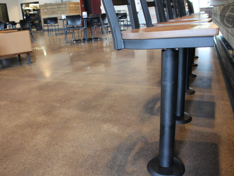 Polished & Stained Concrete in cafeteria University of Northwestern