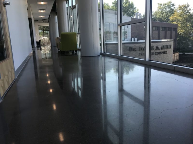 Gray Polished Concrete Grace College