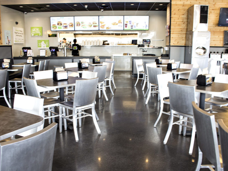 Polished Concrete polishing burgerfi