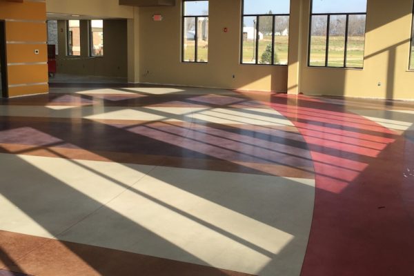 Ancilla College concrete floor by dancer concrete