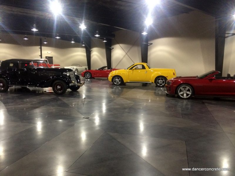 Polished and stained concrete floor by Dancer Concrete