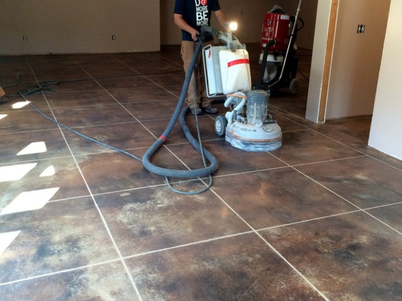 Tiled Concrete Polishing Residential Project