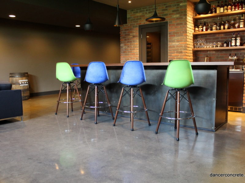 Residential Polished Concrete in bar area