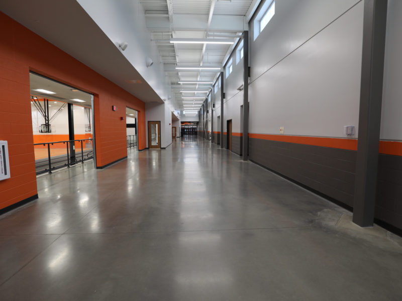 Warsaw High School Modern Polished Concrete Floor