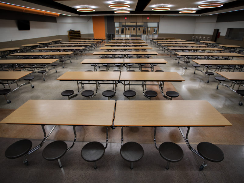 Commercial concrete polish project FWCS CAFETERIA