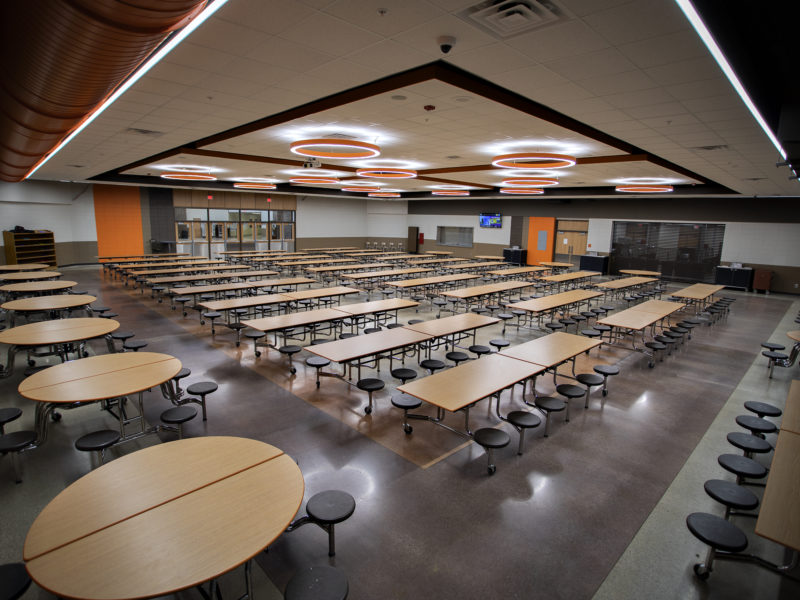 Commercial concrete polish project FWCS CAFETERIA