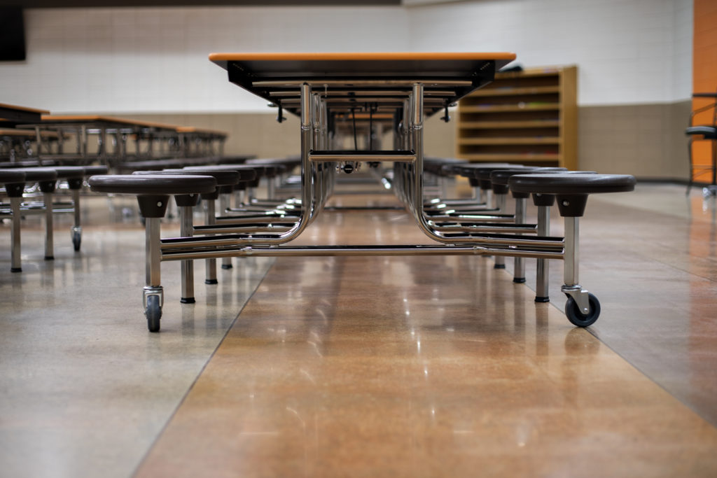 FWCS CAFETERIA polished concrete floor