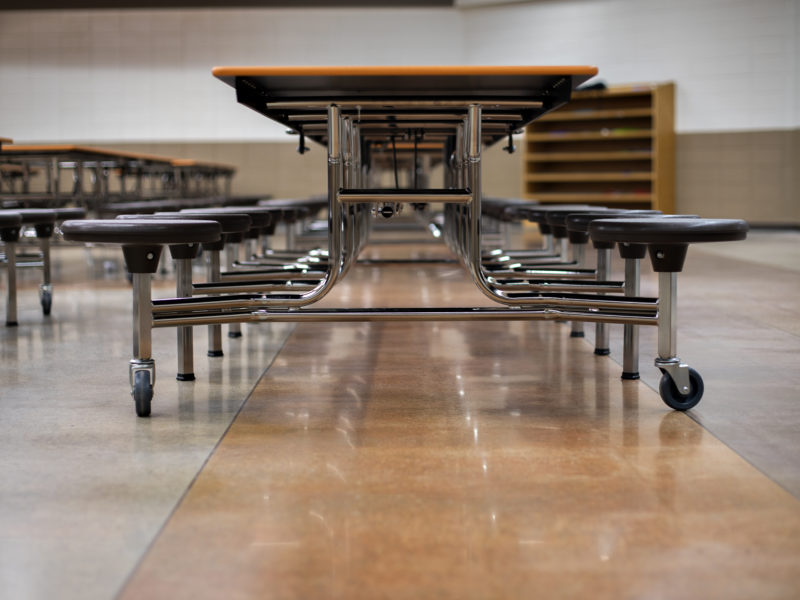 FWCS CAFETERIA polished concrete floor