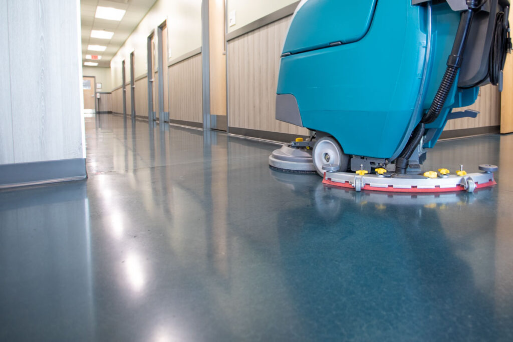 Auto scrub to maintain your floors