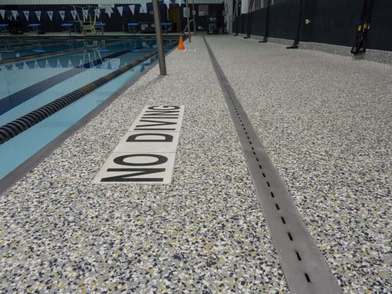 TreadWell Epoxy Chip Floor, Pool Deck+, Epoxy Over Tile