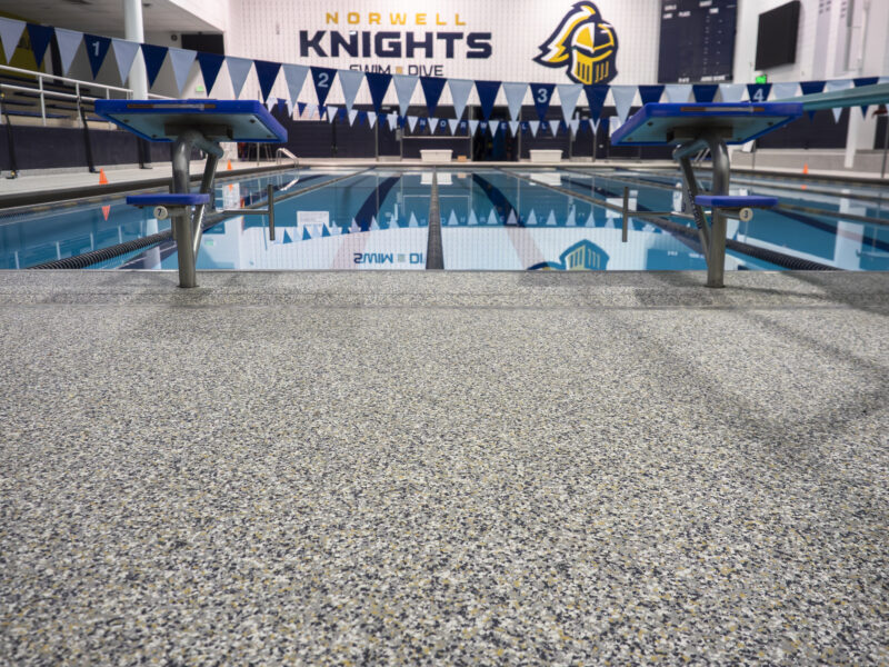 TreadWell Epoxy Chip Floor, Pool Deck+, Epoxy Over Tile